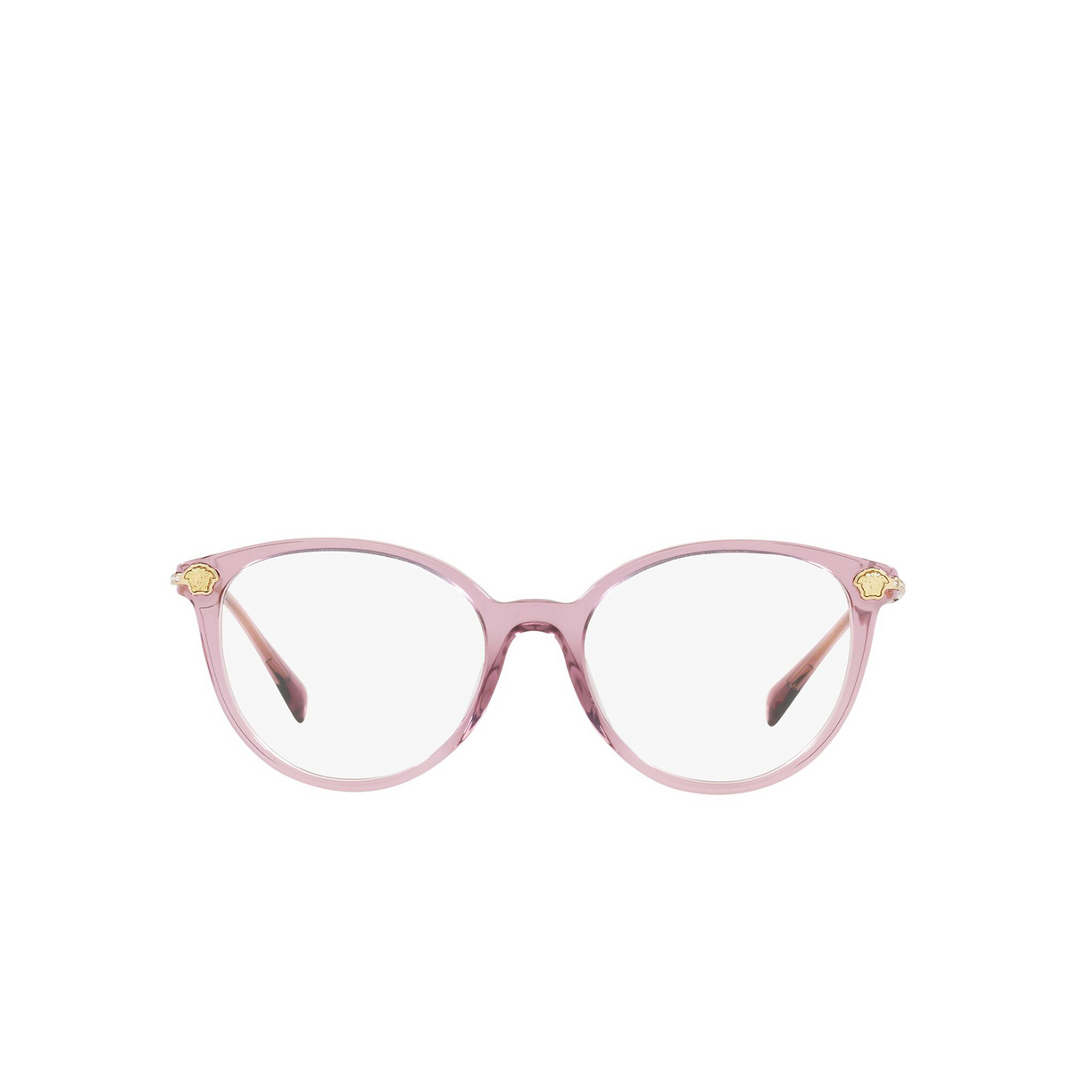 Versace® Round Eyeglasses: VE3251B color Transparent Violet 5279 - front view.