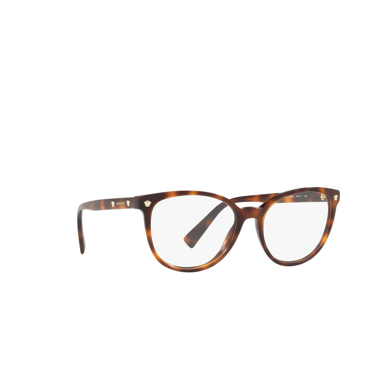 Versace® Square Eyeglasses: VE3256 color Havana 5264 - three-quarters view.