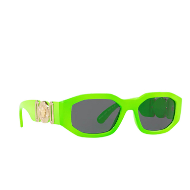 Gafas de sol Versace Medusa Biggie 531987 green fluo - Vista tres cuartos