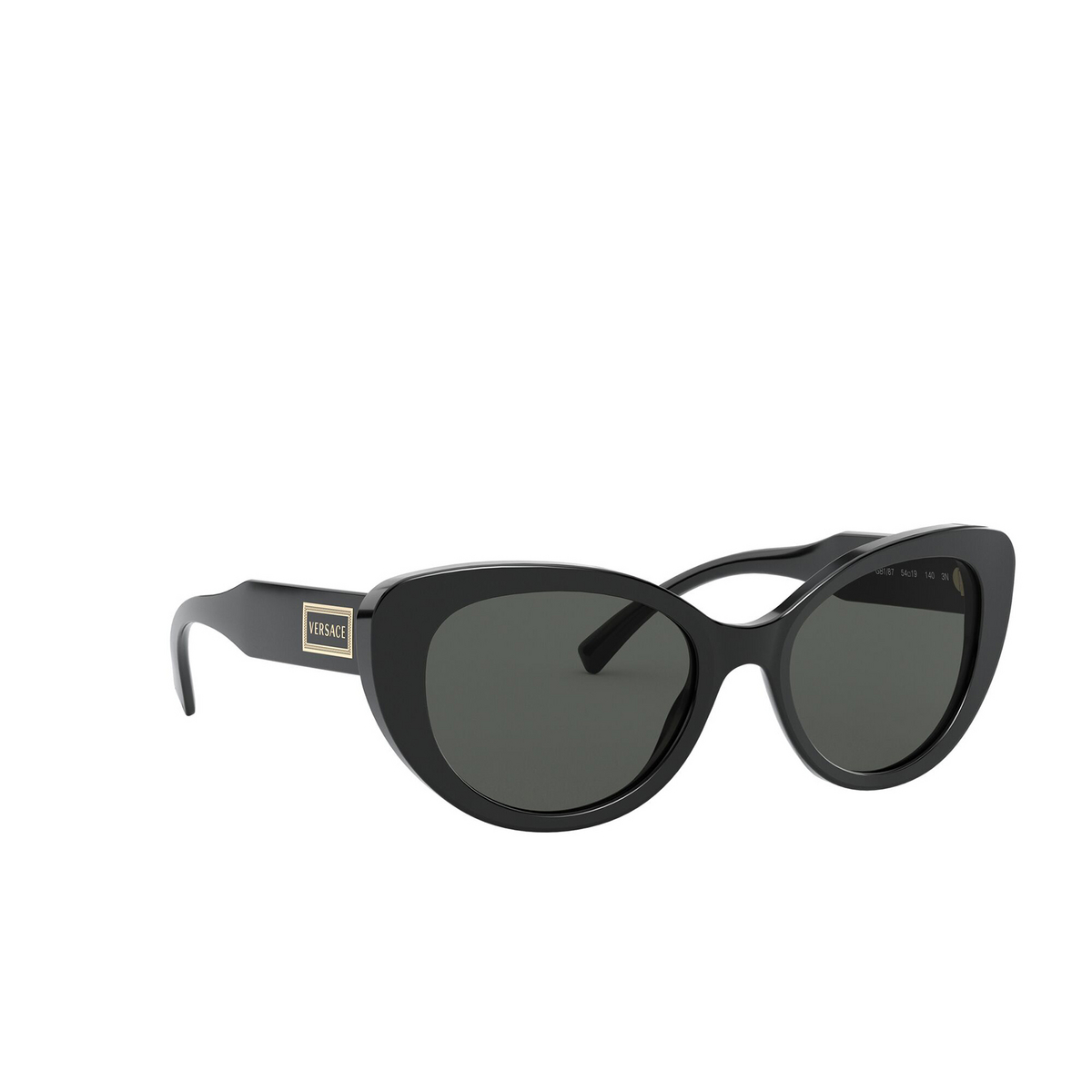 Versace VE4378 Sunglasses GB1/87 Black - three-quarters view