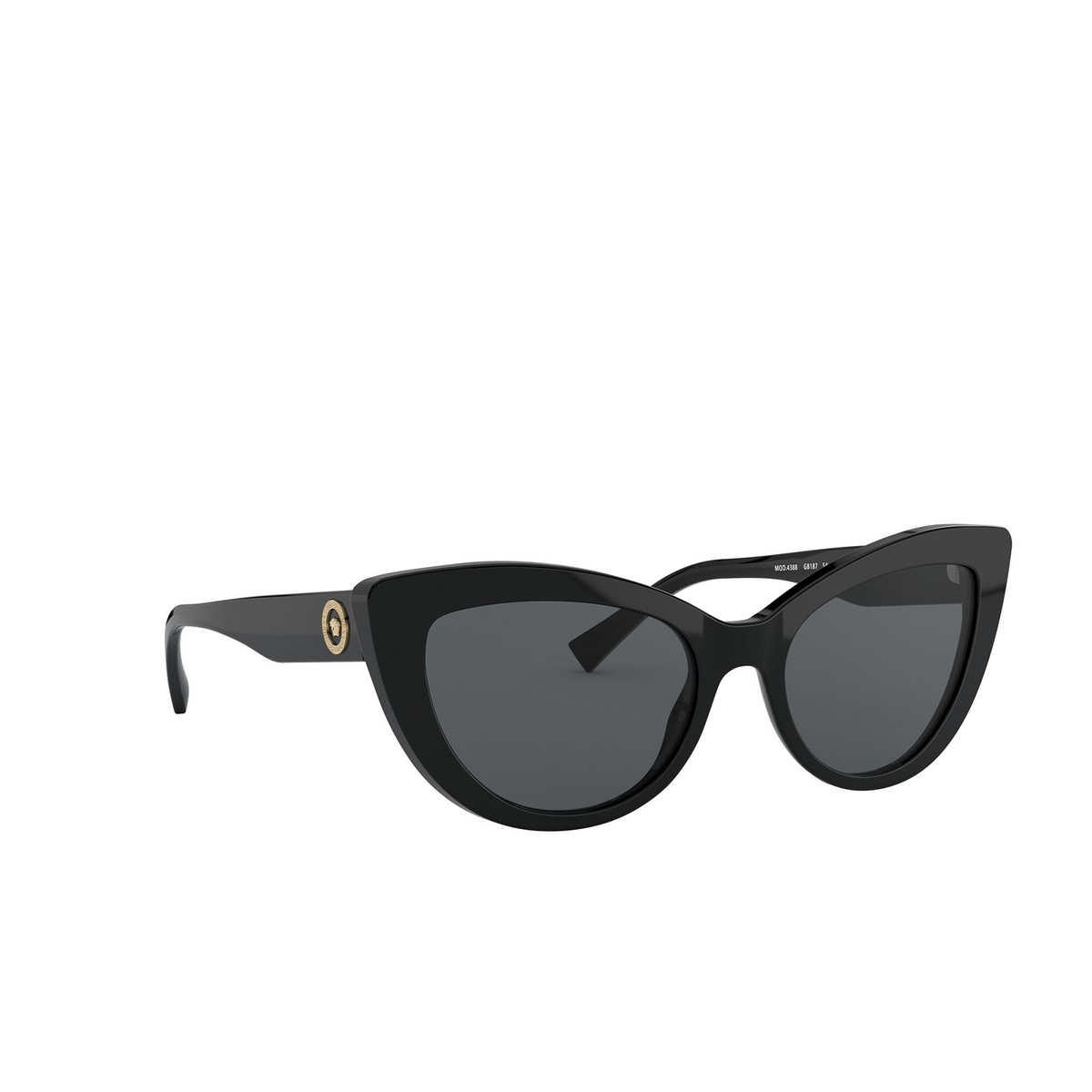 Versace® Butterfly Sunglasses: VE4388 color Black GB1/87 - three-quarters view.