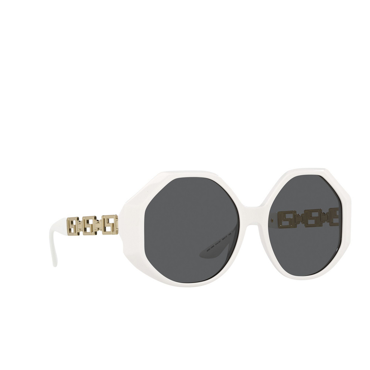 Versace® Irregular Sunglasses: VE4395 color White 314/87 - three-quarters view.