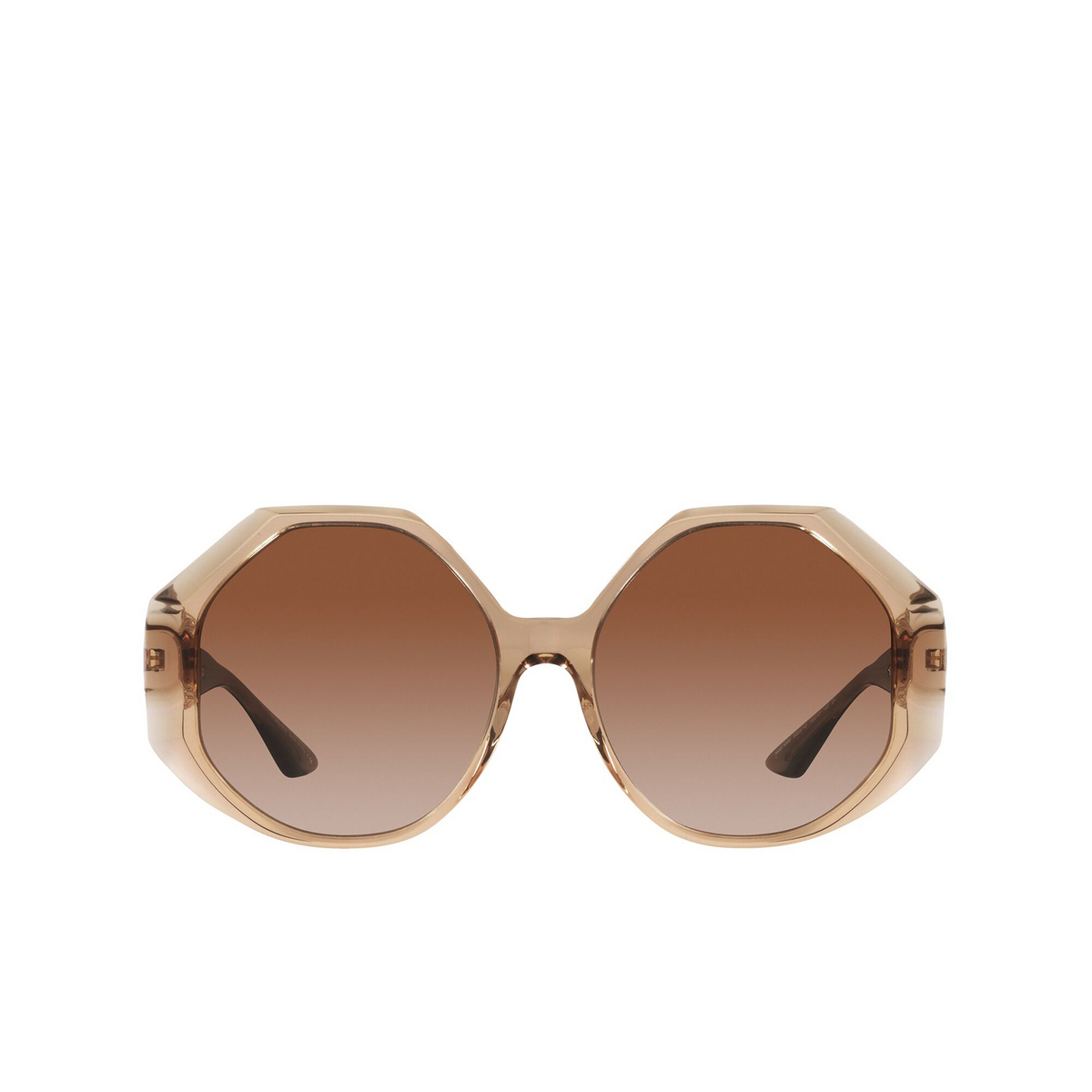 Versace® Irregular Sunglasses: VE4395 color Transparent Brown 533313 - front view.