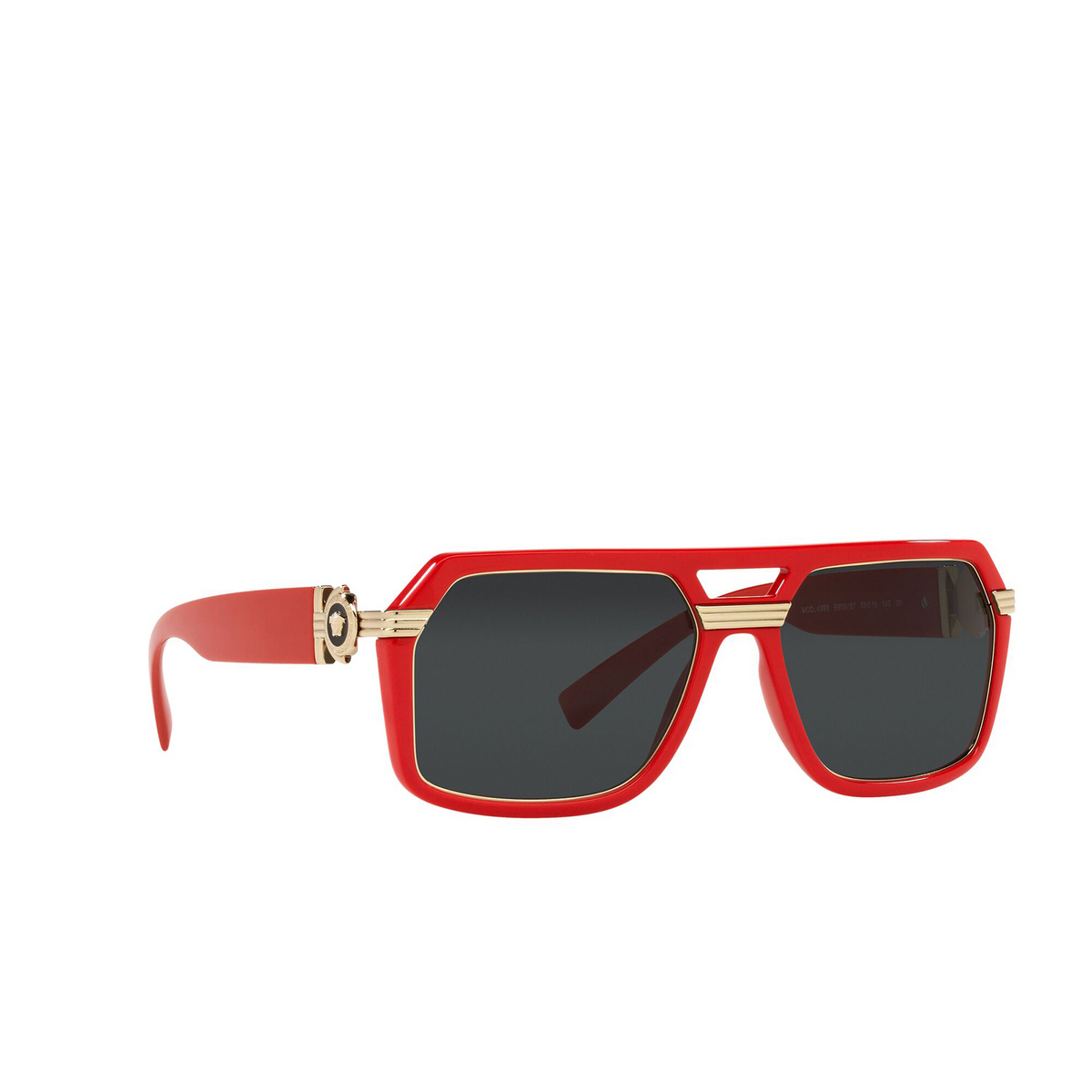 Versace® Aviator Sunglasses: VE4399 color Red 530987 - three-quarters view.