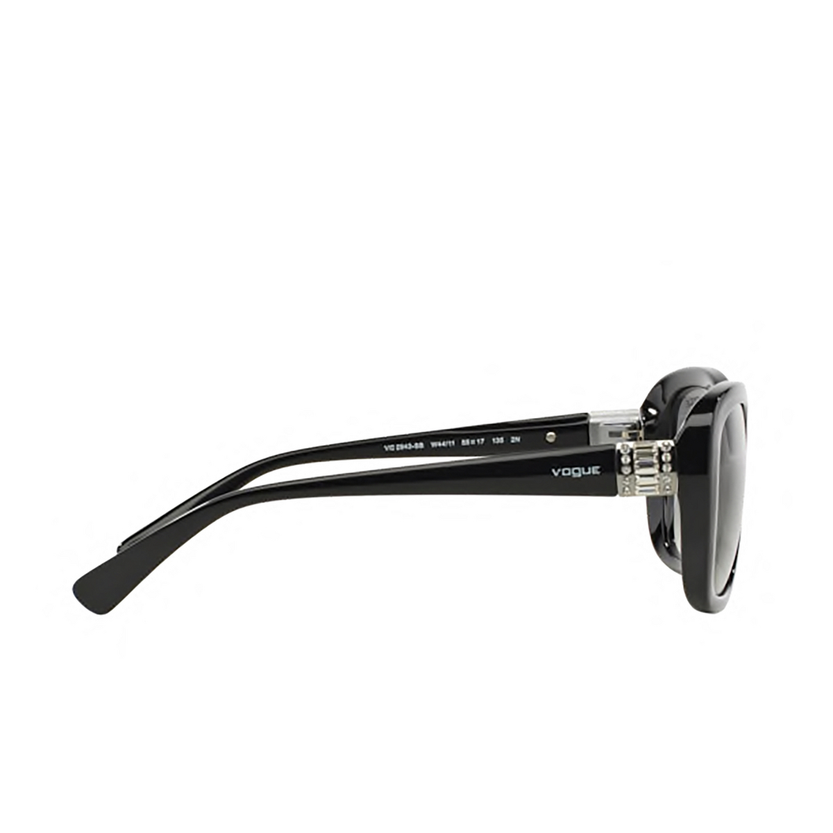 Vogue® Butterfly Sunglasses: VO2943SB color Black W44/11 - product thumbnail 3/3.