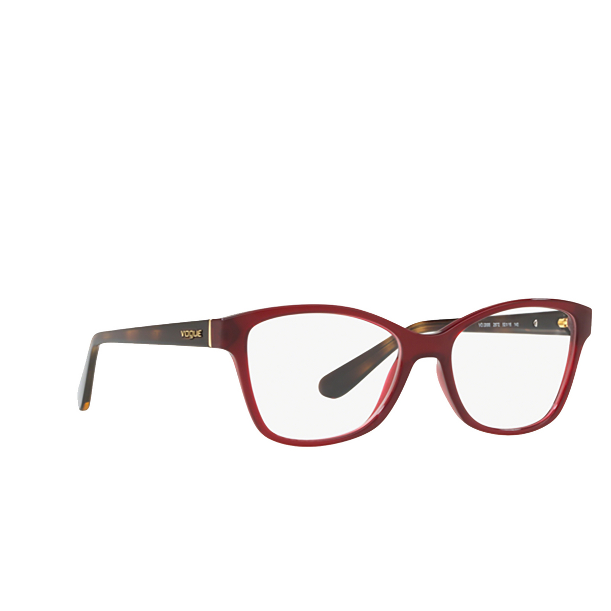 Vogue VO2998 Eyeglasses 2672 OPAL DARK RED - three-quarters view