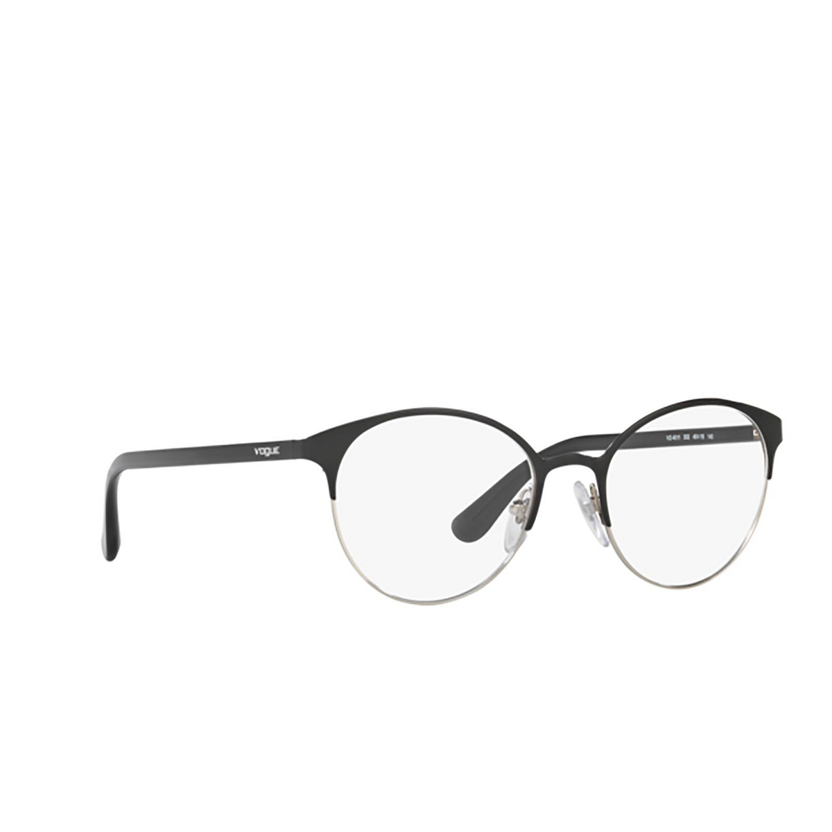 Vogue VO4011 Eyeglasses 352 TOP BLACK / SILVER - product thumbnail 2/4