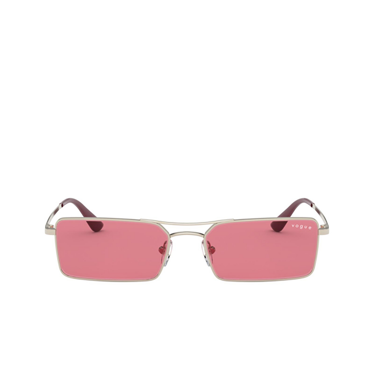 Vogue® Rectangle Sunglasses: VO4106SM color Pale Gold 848/F5 - front view.