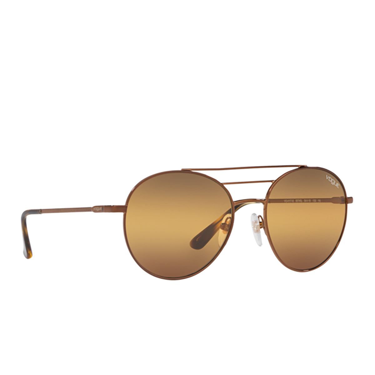 Vogue® Round Sunglasses: VO4117S color Copper 50740L - three-quarters view.
