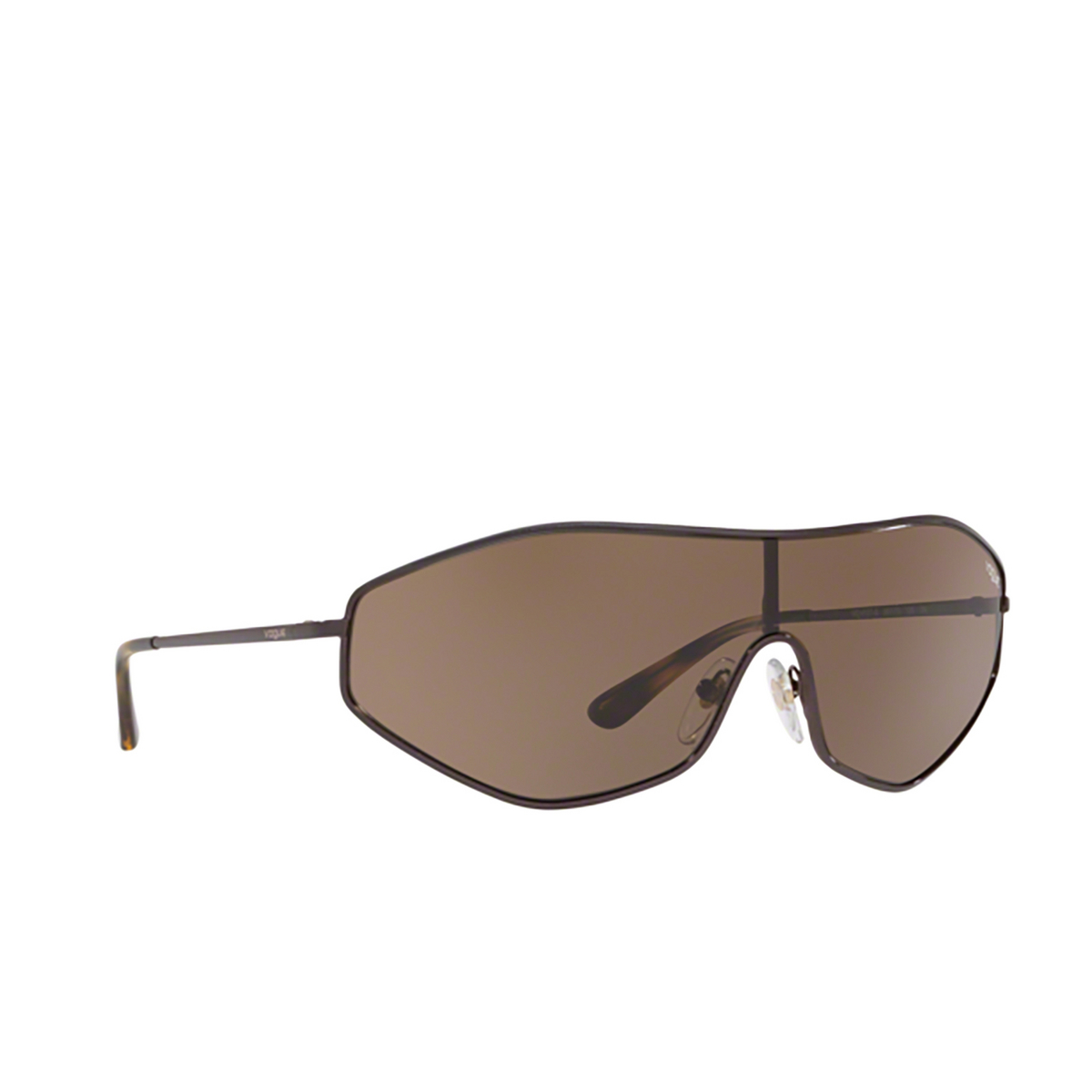 Vogue® Mask Sunglasses: G-vision VO4137S color Brown 997/73 - three-quarters view.