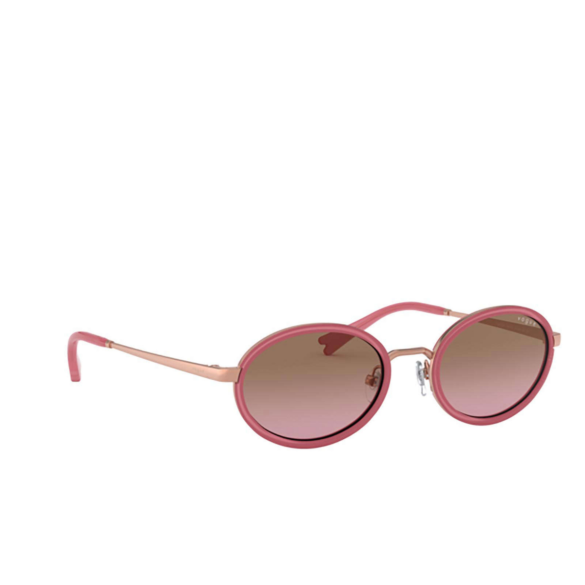Vogue® Oval Sunglasses: VO4167S color Rose Gold 507514 - three-quarters view.