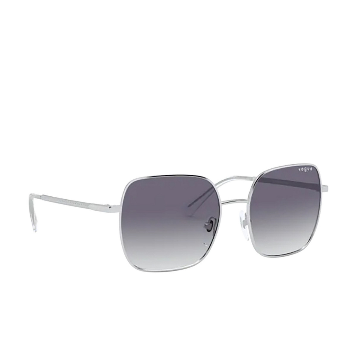 Vogue® Square Sunglasses: VO4175SB color Silver 323/79 - three-quarters view.