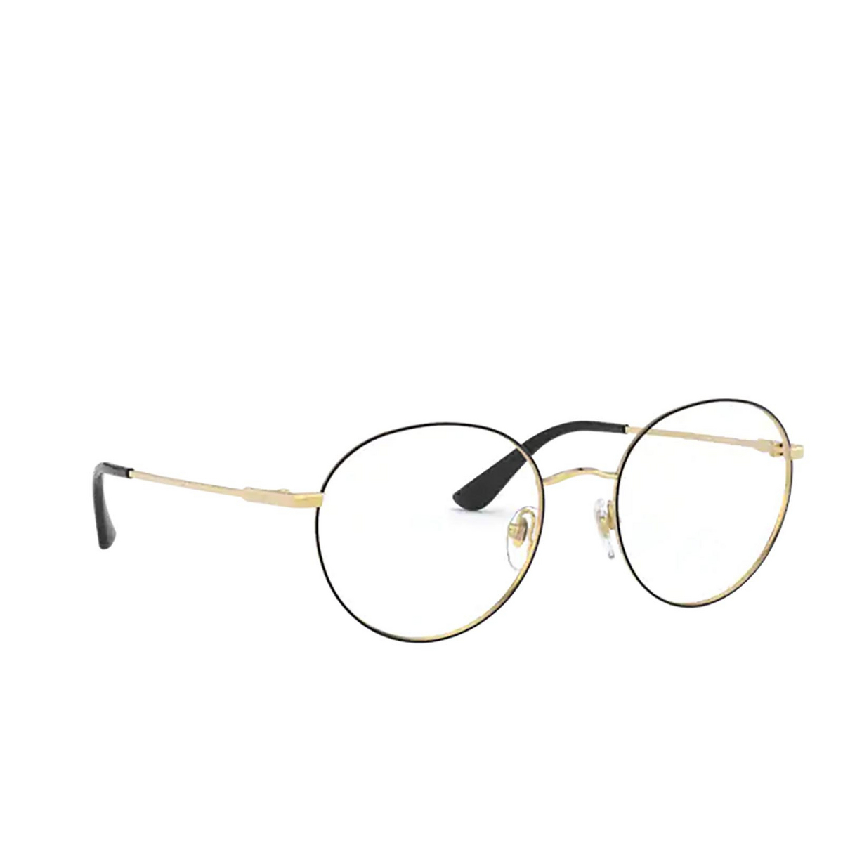 Vogue VO4177 Eyeglasses 280 TOP BLACK / GOLD - three-quarters view