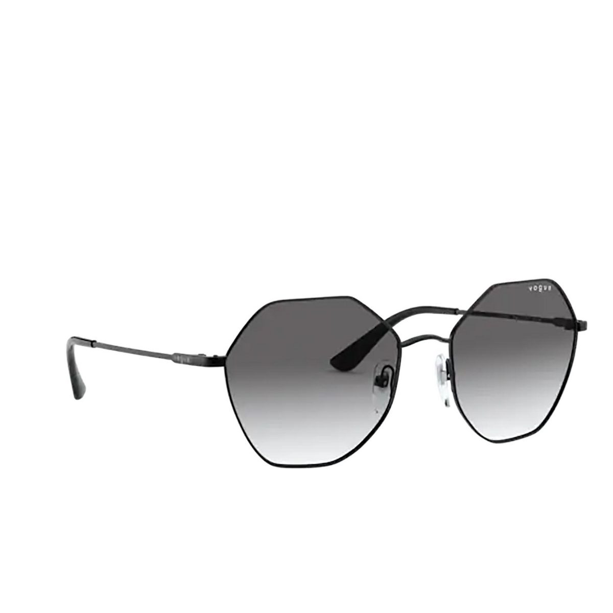 Vogue® Irregular Sunglasses: VO4180S color Black 352/11 - three-quarters view.