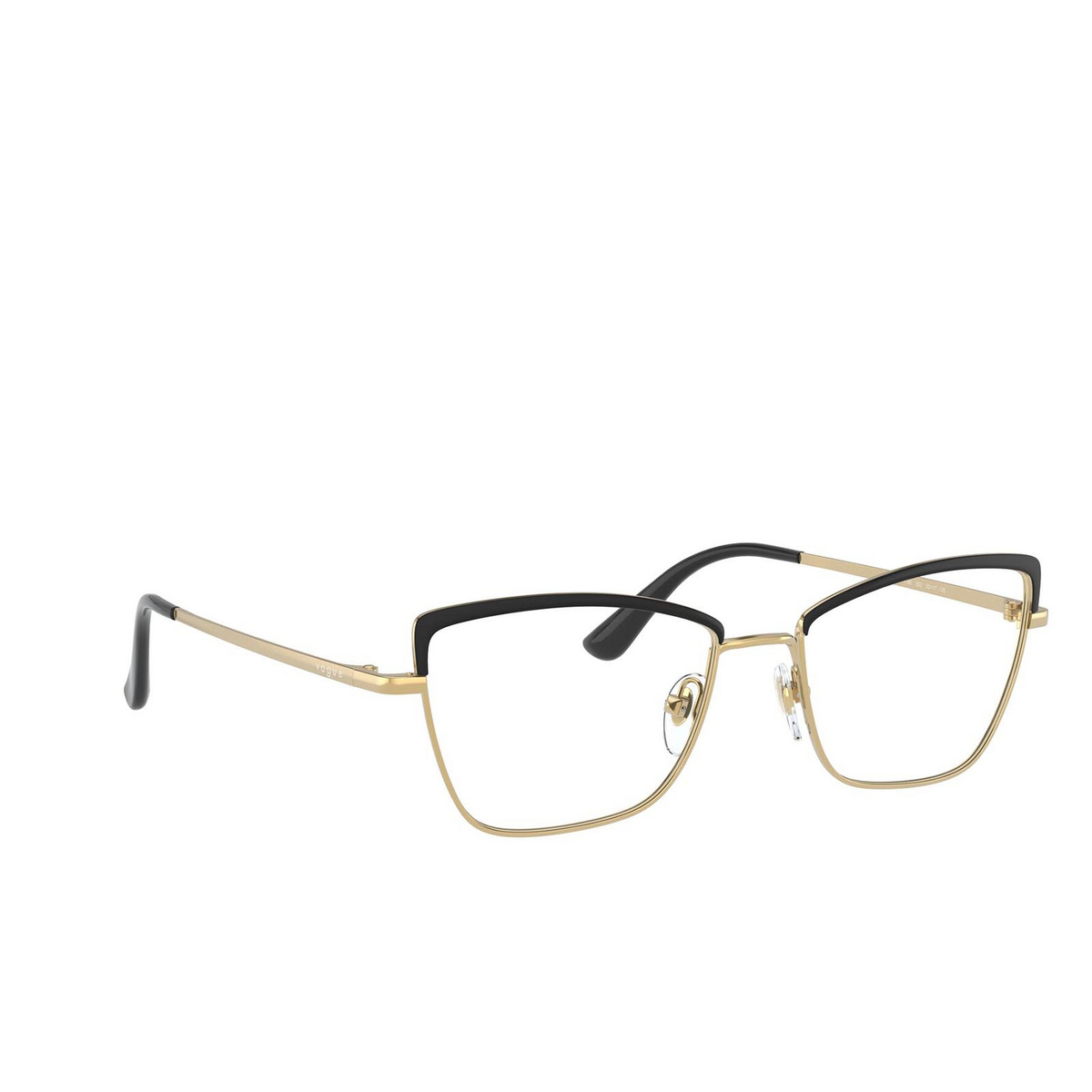 Vogue VO4185 Eyeglasses 352 Black / Gold - three-quarters view