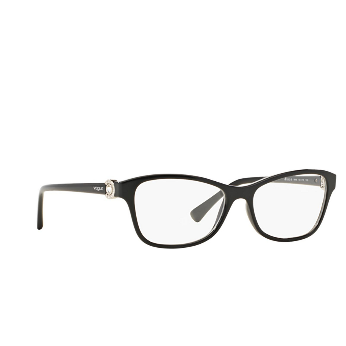 Vogue® Rectangle Eyeglasses: VO5002B color Black W44 - 2/3.