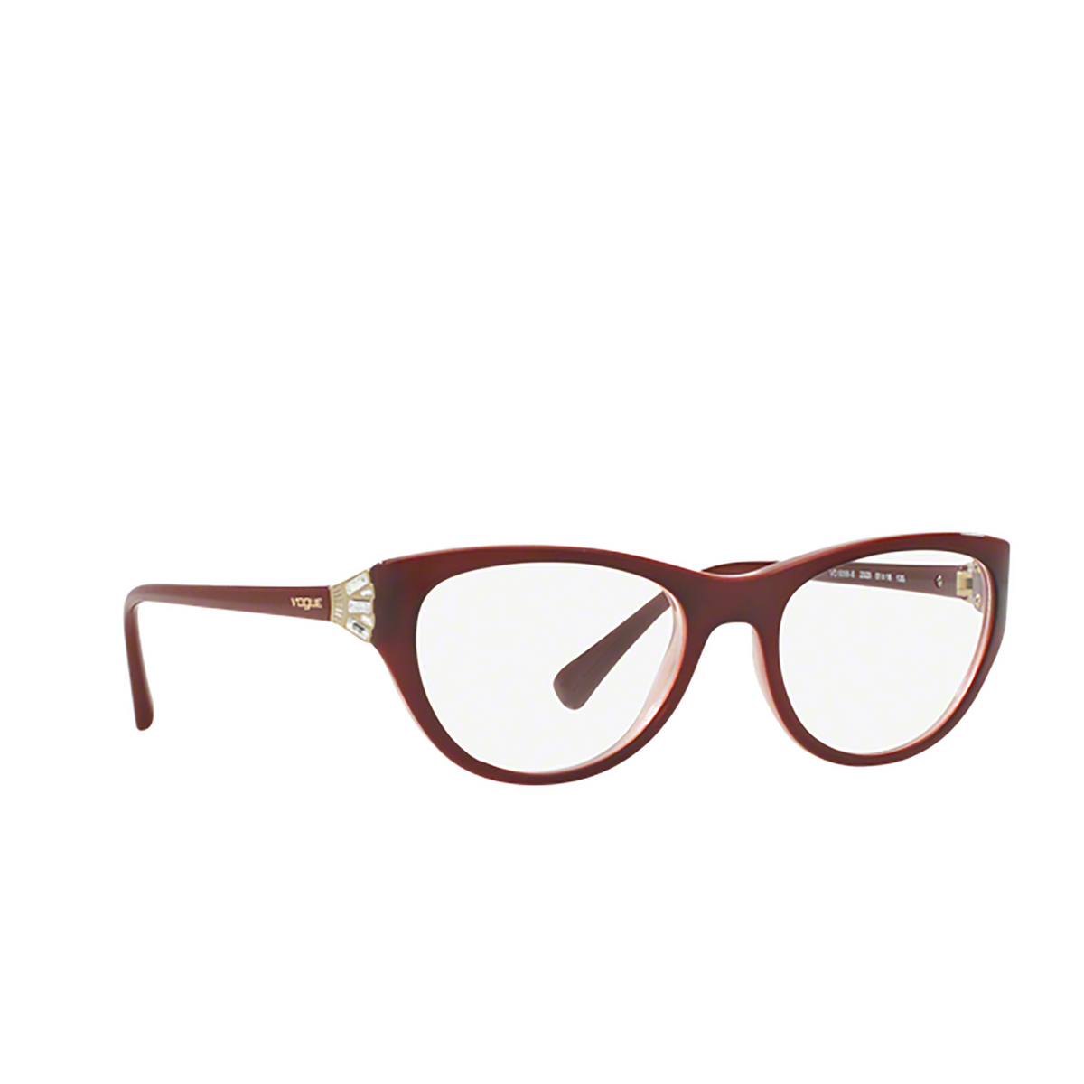 Vogue® Cat-eye Eyeglasses: VO5058-B color Top Bordeaux Opal Link 2323 - 2/3.