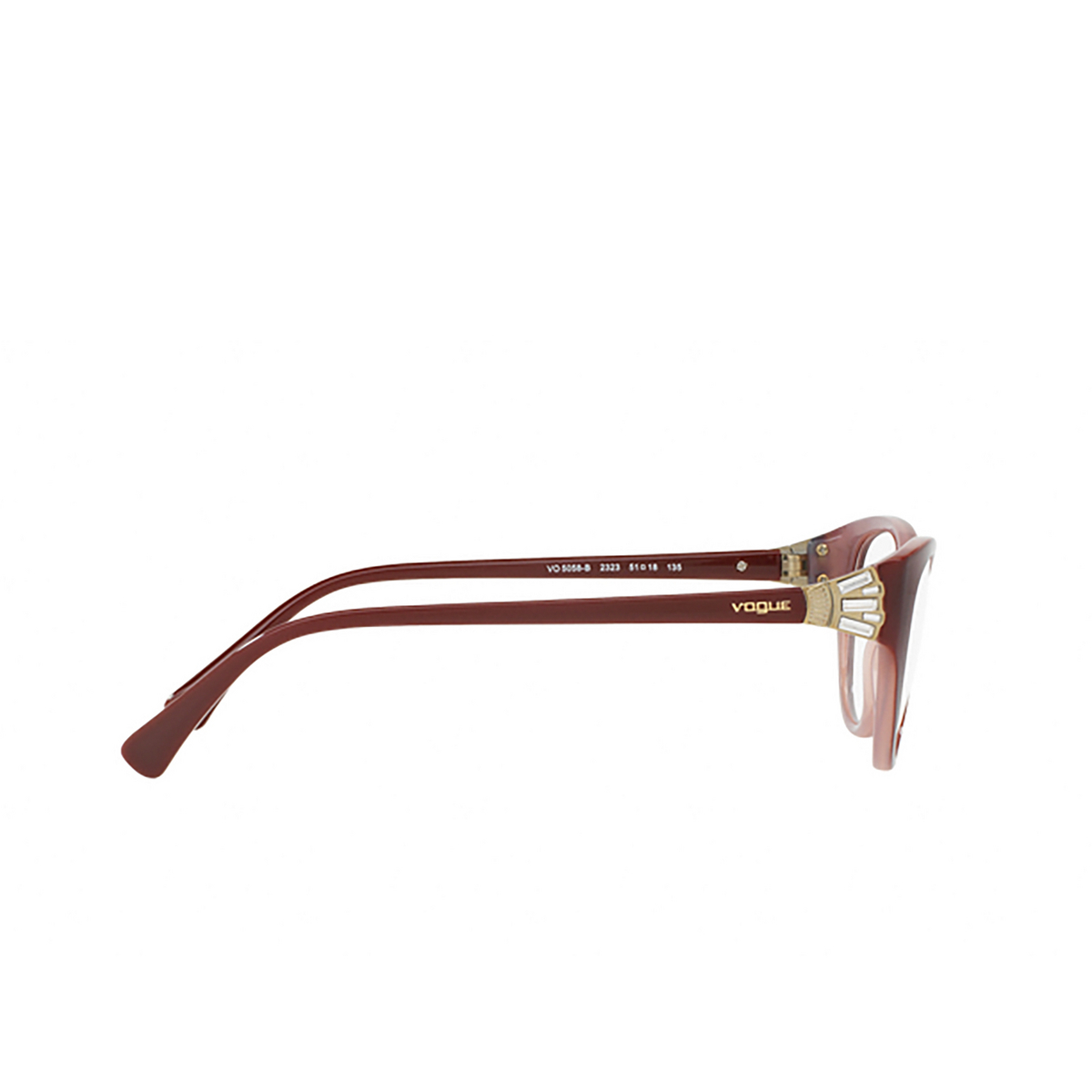 Vogue® Cat-eye Eyeglasses: VO5058-B color Top Bordeaux Opal Link 2323 - 3/3.