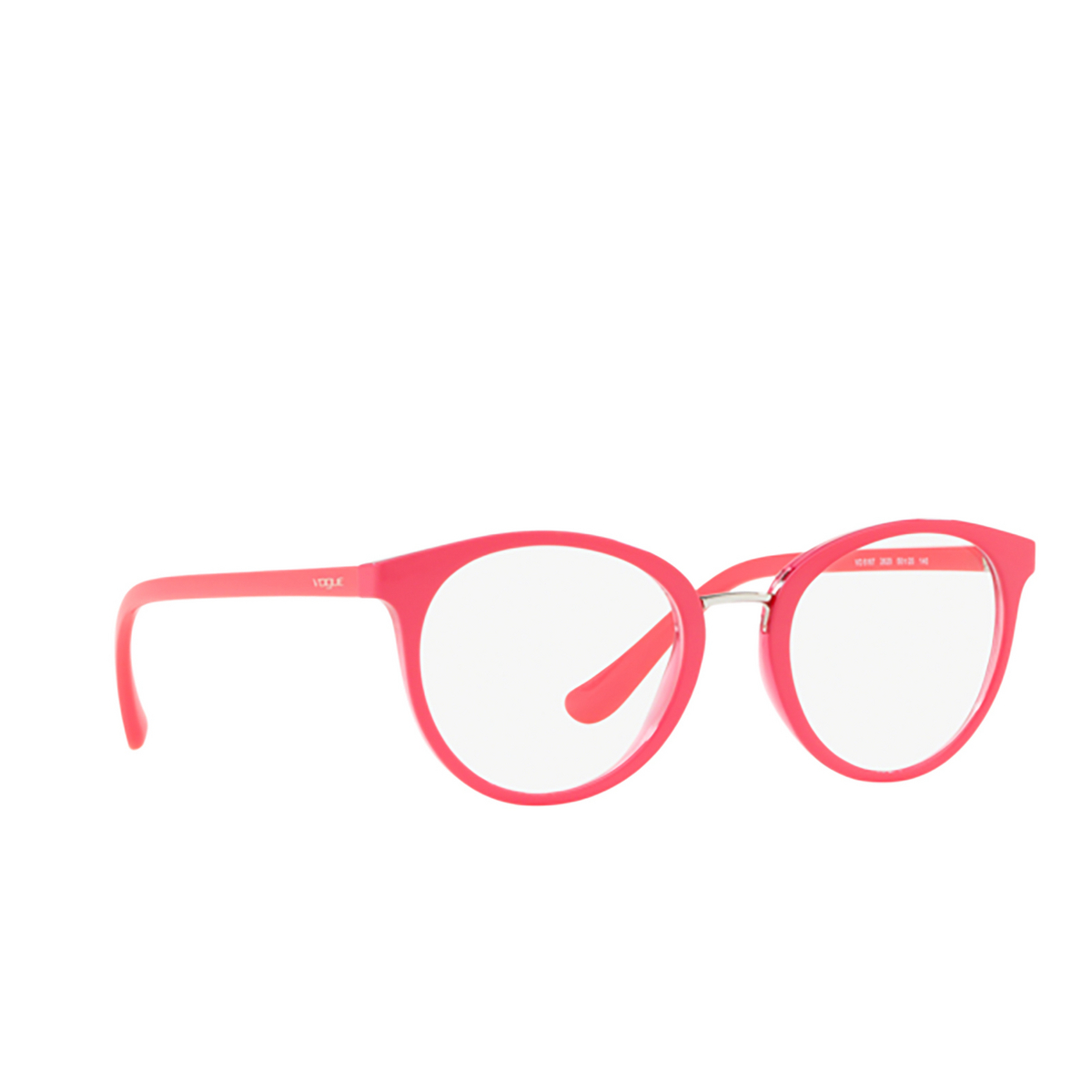 Vogue® Round Eyeglasses: VO5167 color Top Fuxia / Fuxia Transparent 2620 - 2/3.