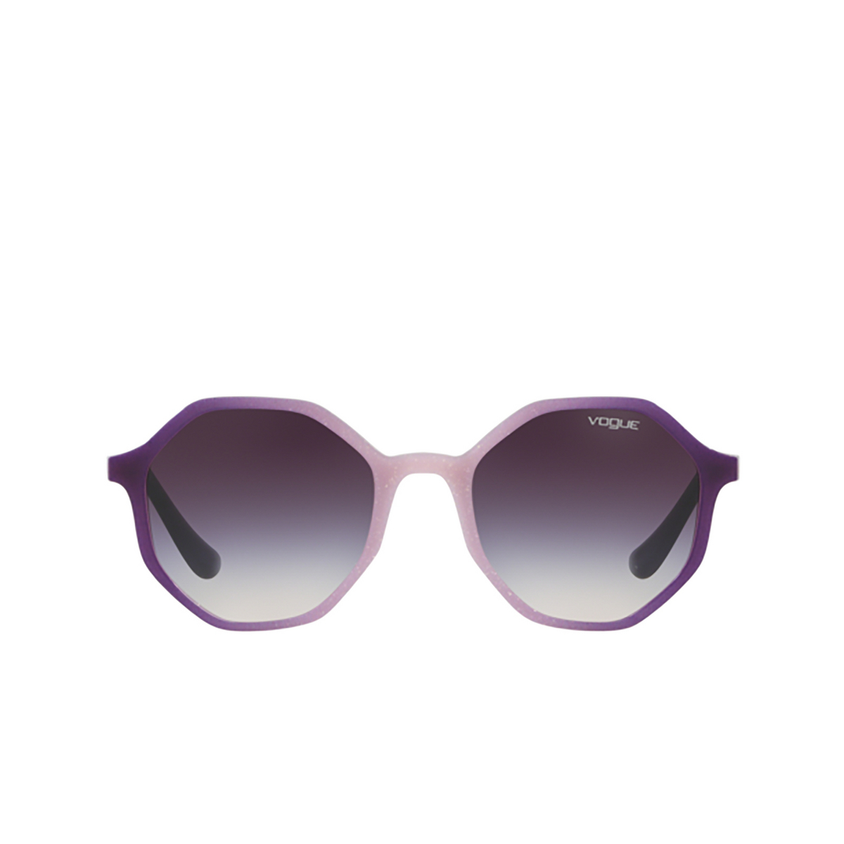 Vogue® Irregular Sunglasses: VO5222S color Opal Violet Glitt Grad Violet 264036 - 1/3.