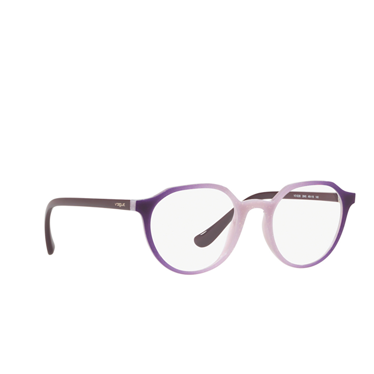 Vogue VO5226 Eyeglasses 2640 Opal Lt Violet Glitter Grad Ok - three-quarters view