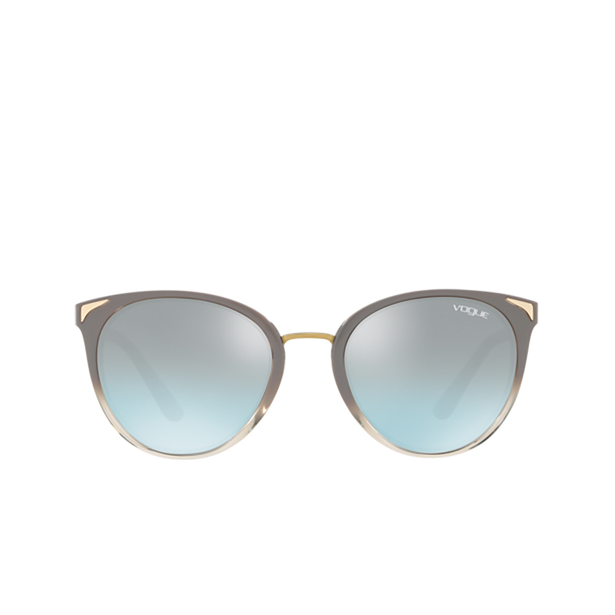 Vogue® Butterfly Sunglasses: VO5230S color Top Sand Gradient Sand Transparent 26427C - front view.