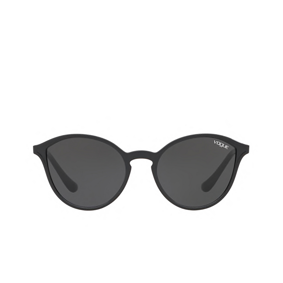 Vogue® Round Sunglasses: VO5255S color Black W44/87 - front view.