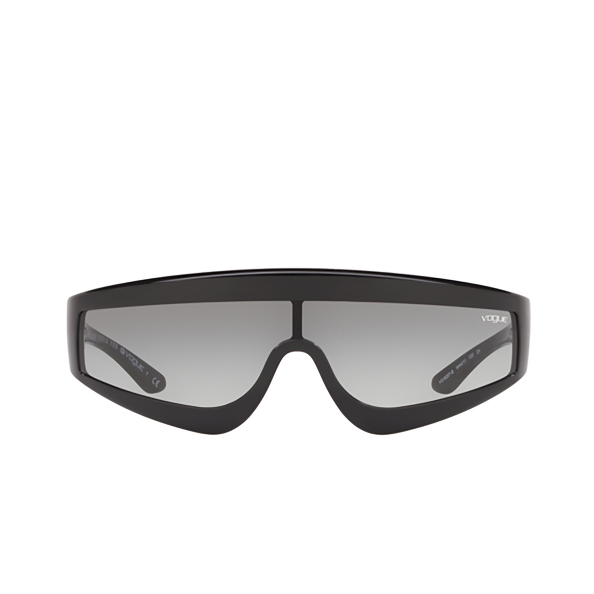 Vogue® Mask Sunglasses: Zoom-in VO5257S color Black W44/11 - front view.