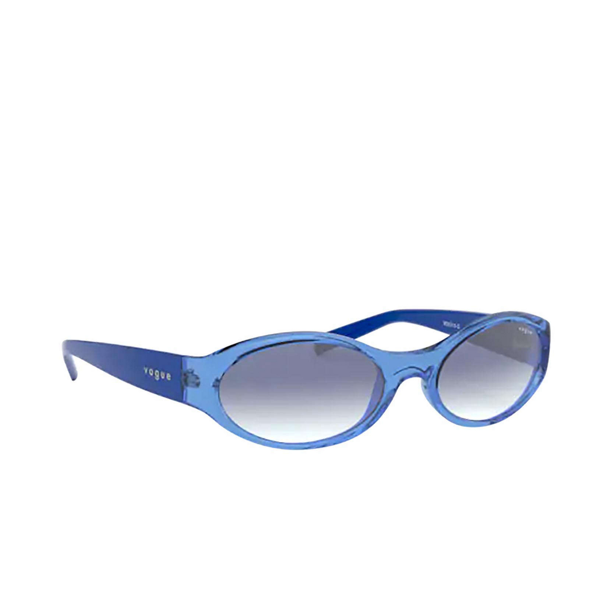 Vogue® Oval Sunglasses: VO5315S color Transparent Blue 2801X0 - three-quarters view.