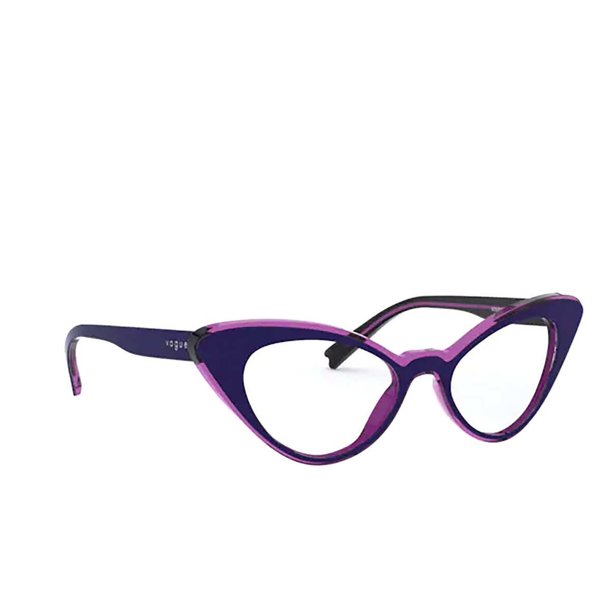Vogue® Cat-eye Eyeglasses: VO5317 color Top Blue / Transparent Fuxia 2809 - 2/3.