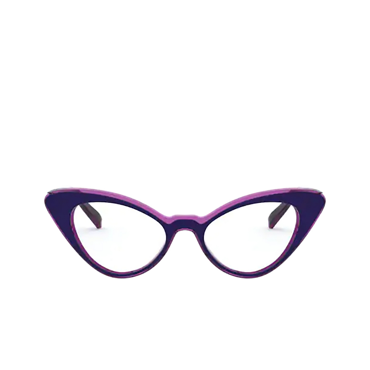 Vogue® Cat-eye Eyeglasses: VO5317 color 2809 Top Blue / Transparent Fuxia - front view