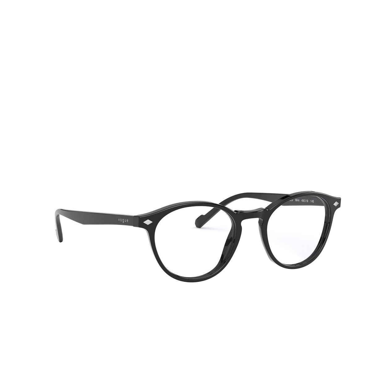 Vogue® Round Eyeglasses: VO5326 color Black W44 - three-quarters view.