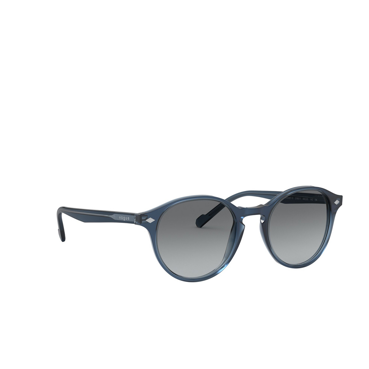Vogue VO5327S Sunglasses 276011 Transparent Blue - three-quarters view