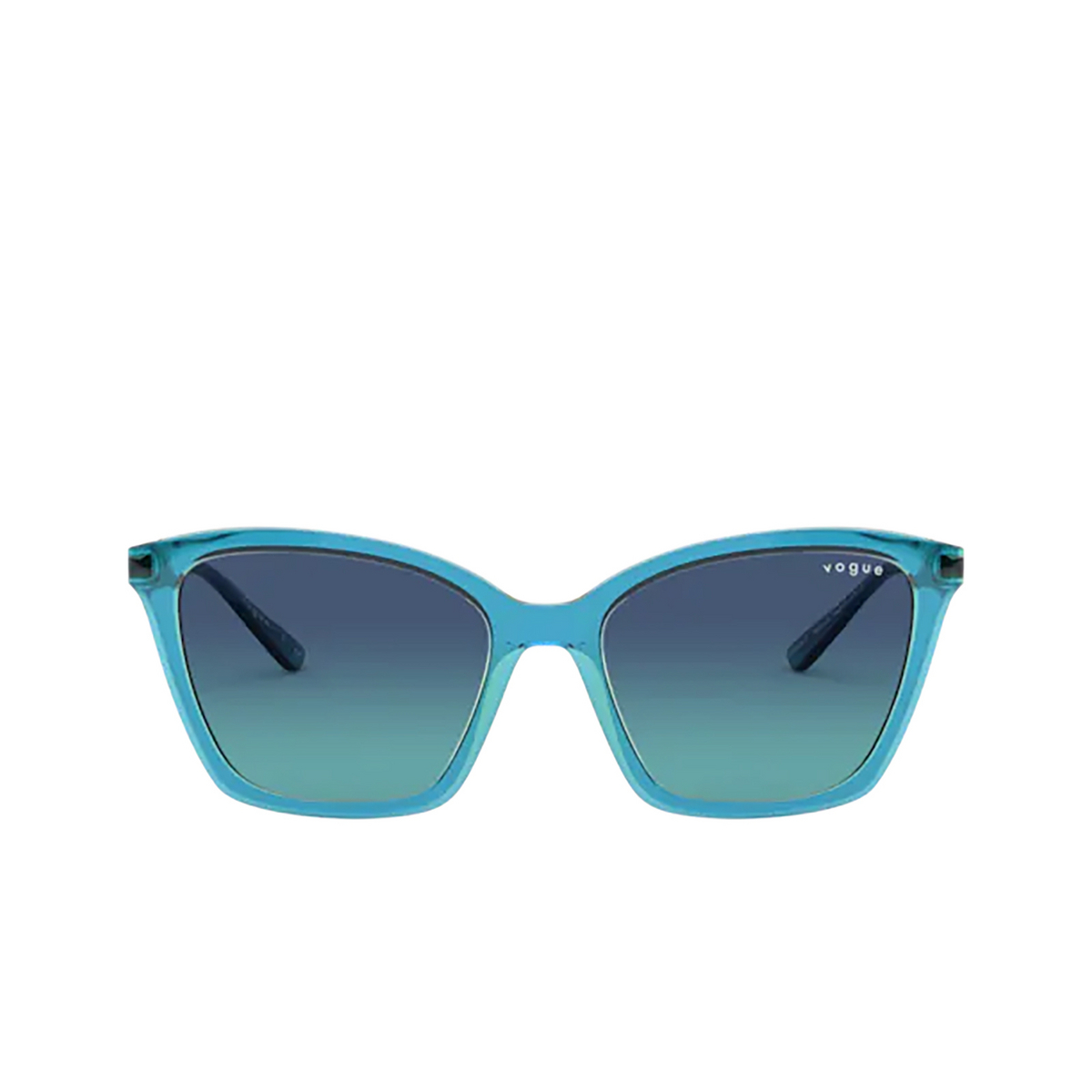 Vogue® Butterfly Sunglasses: VO5333S color Top Blue / Transparent Green 28464S - front view.