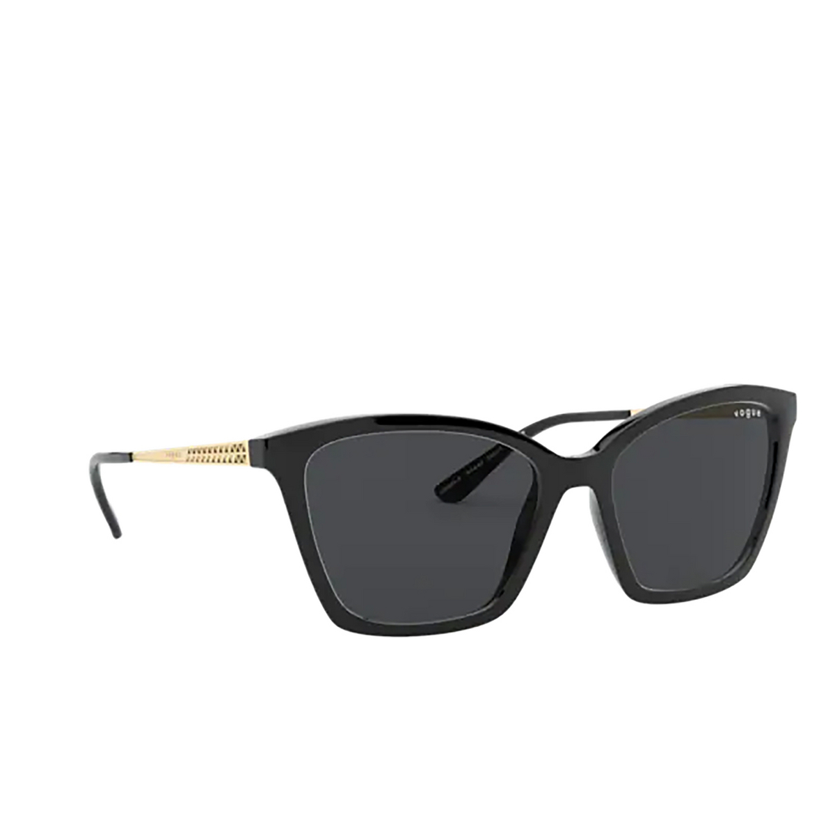 Vogue® Butterfly Sunglasses: VO5333S color Black W44/87 - three-quarters view.