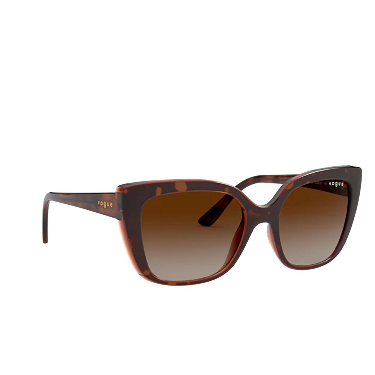 Vogue® Butterfly Sunglasses: VO5337S color Dark Havana 238613 - three-quarters view.