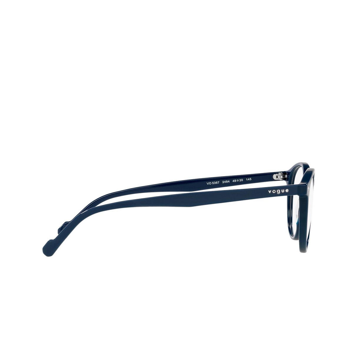 Vogue® Round Eyeglasses: VO5367 color Dark Blue 2484 - three-quarters view.
