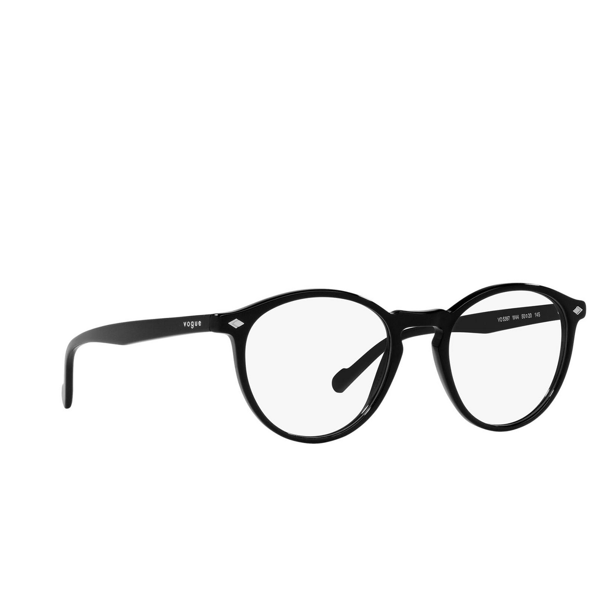 Vogue® Round Eyeglasses: VO5367 color W44 Black - three-quarters view