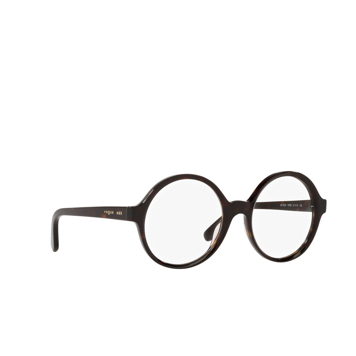 Vogue® Round Eyeglasses: VO5395 color W656 Dark Havana - three-quarters view