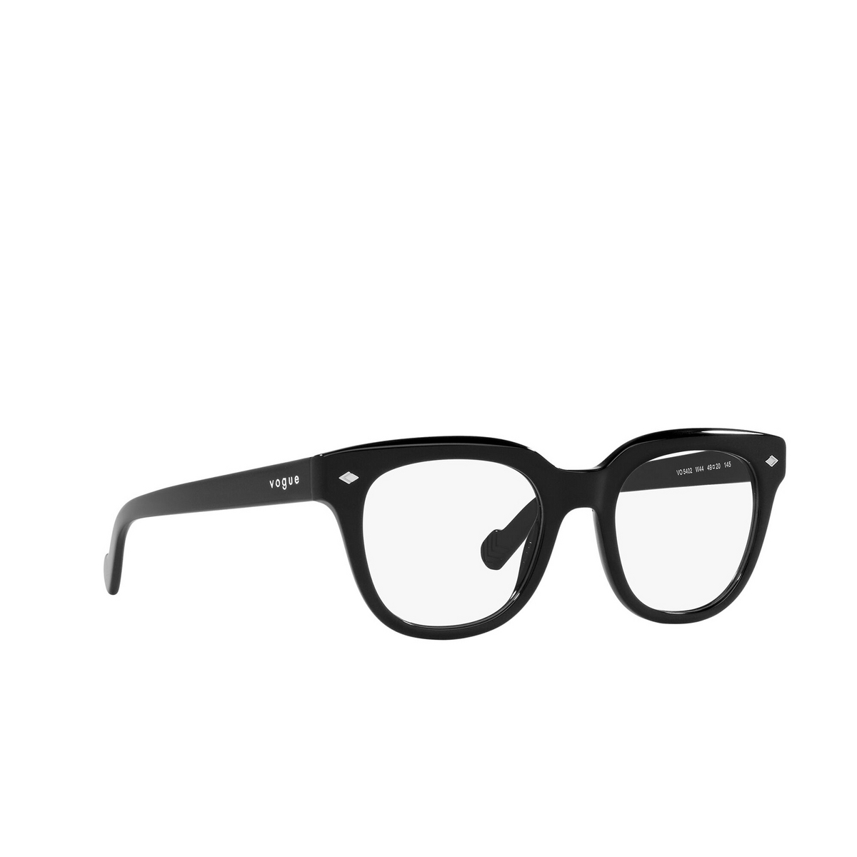 Vogue® Square Eyeglasses: VO5402 color W44 Black - three-quarters view
