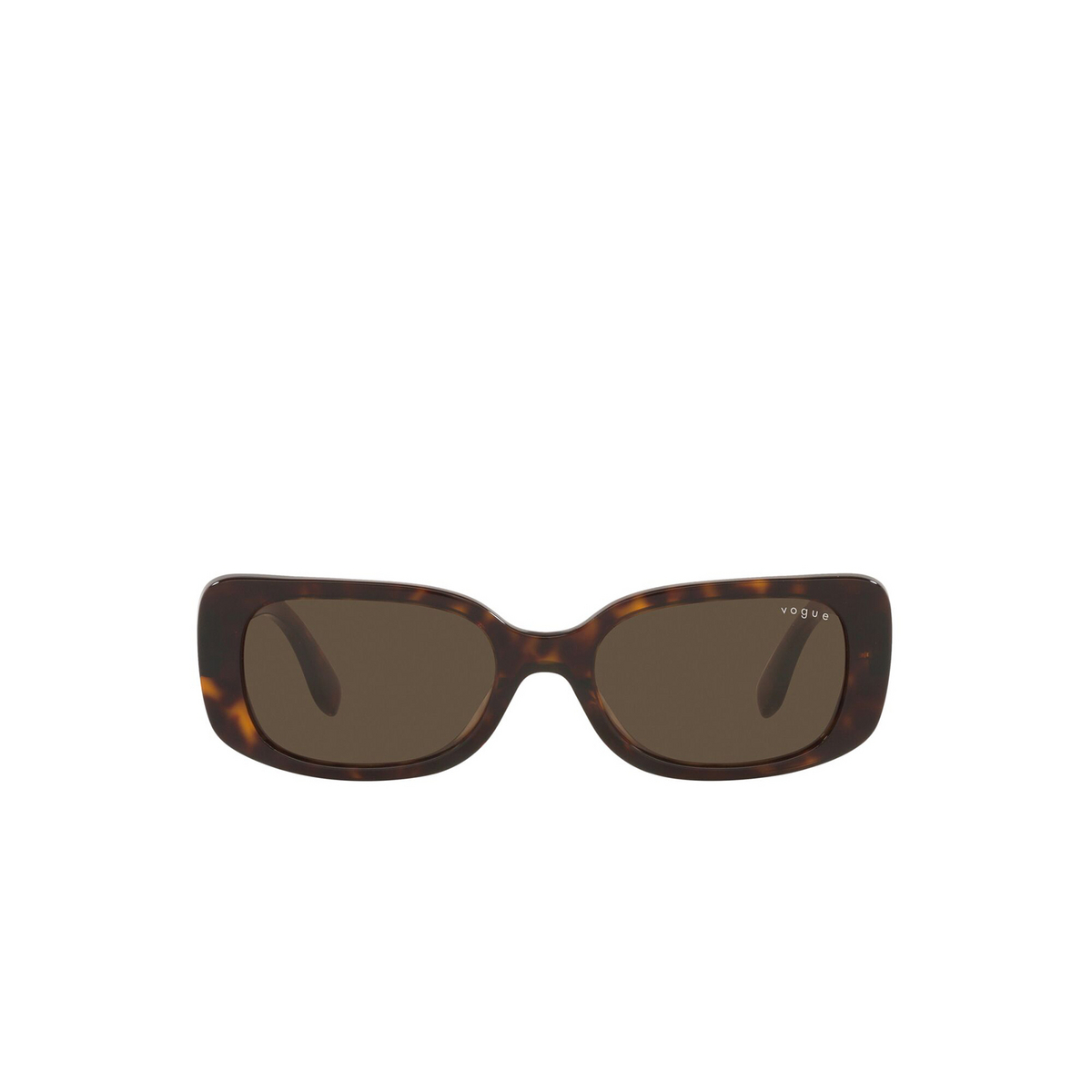 Vogue® Rectangle Sunglasses: VO5414S color Dark Havana W65673 - front view.