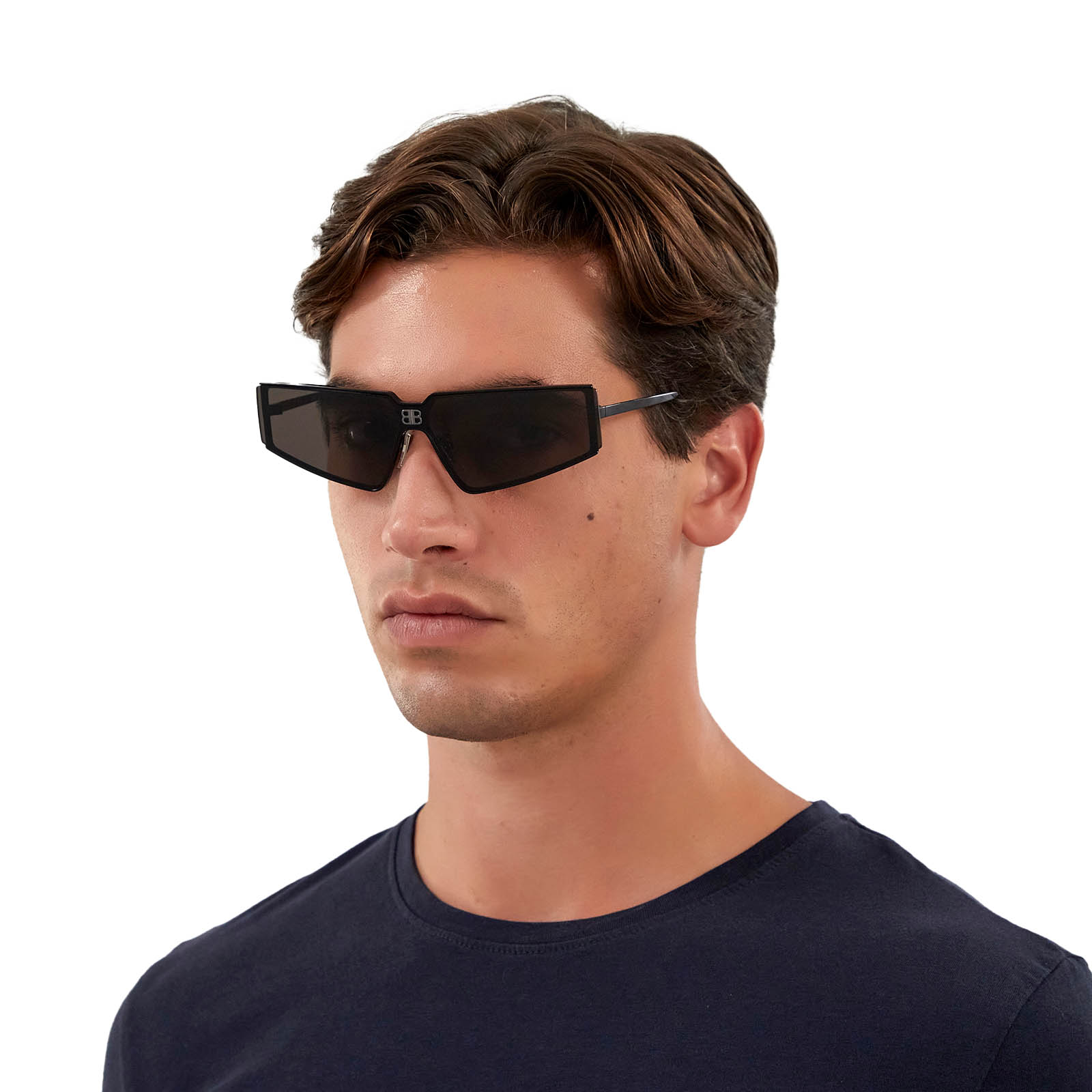 Balenciaga® Rectangle Sunglasses: BB0192S color 001 Black - product thumbnail 4/4