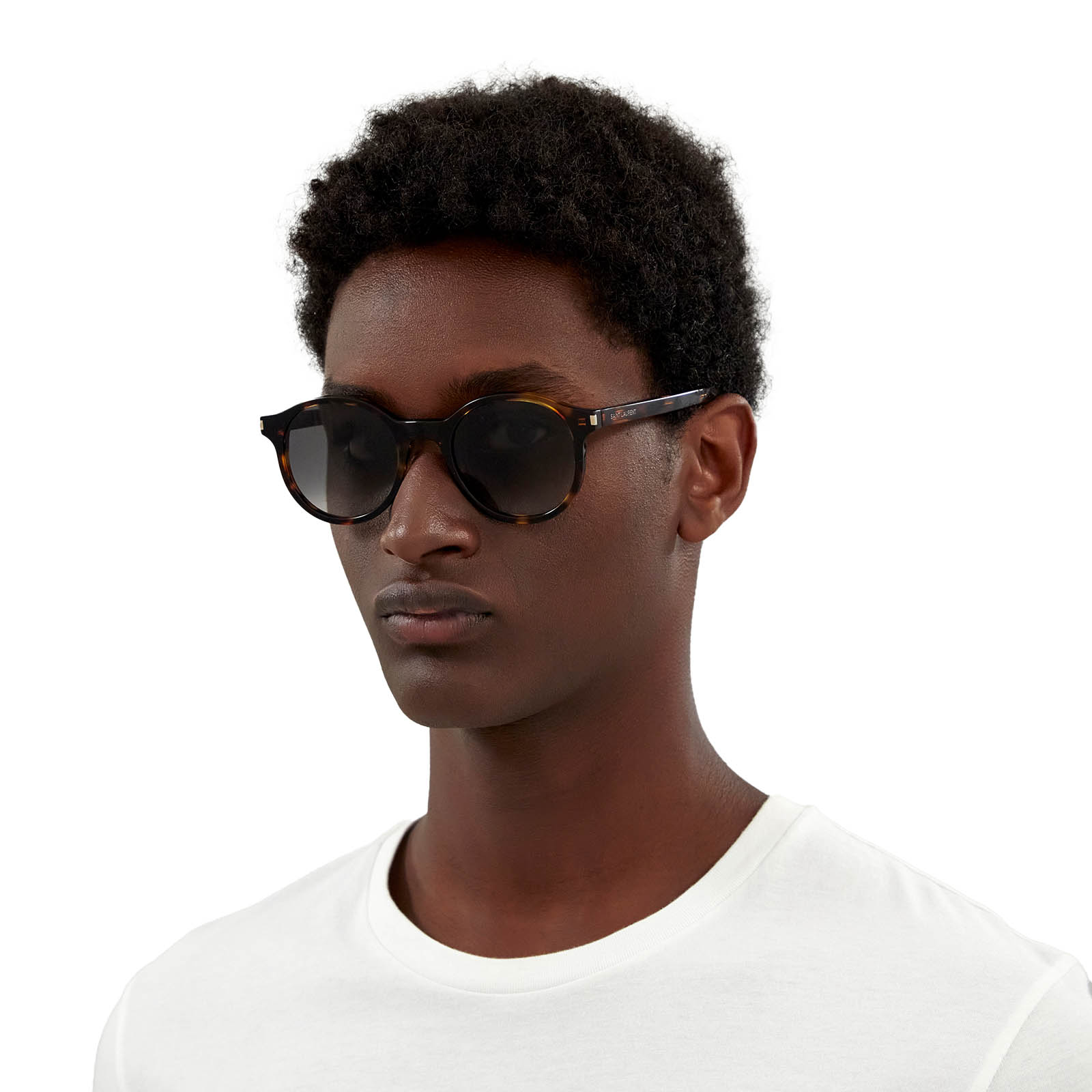 Saint Laurent® Round Sunglasses: SL 521 color 004 Havana - product thumbnail 4/4