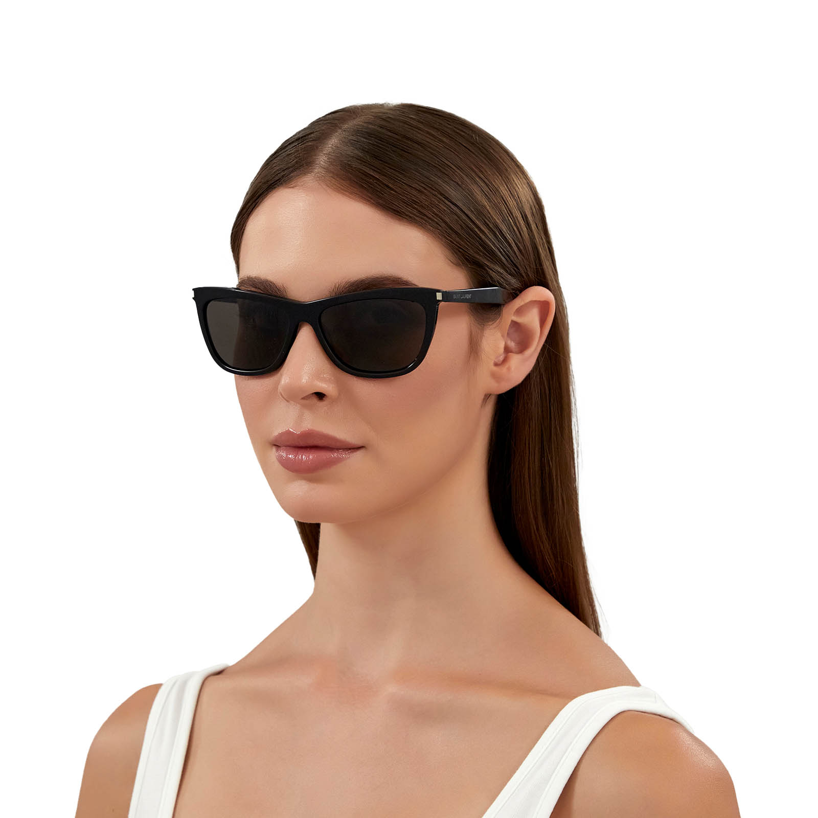 Saint Laurent® Cat-eye Sunglasses: SL 515 color Black 001 - product thumbnail 4/4.