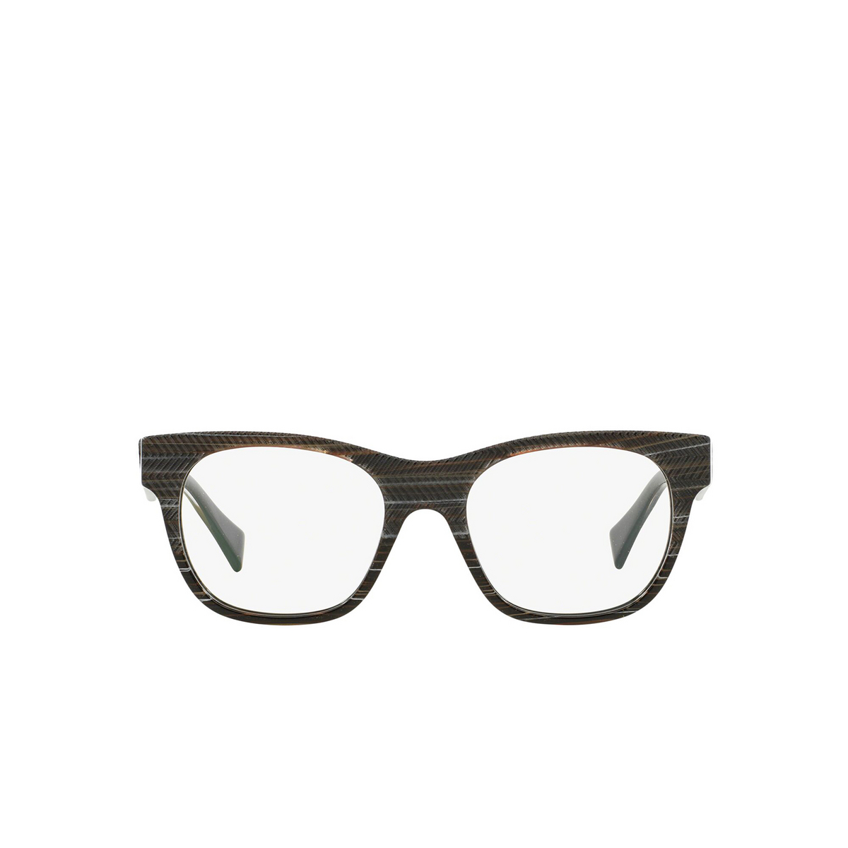 Alain Mikli® Square Eyeglasses: A03025 color Wires Brown B0D9 - front view.