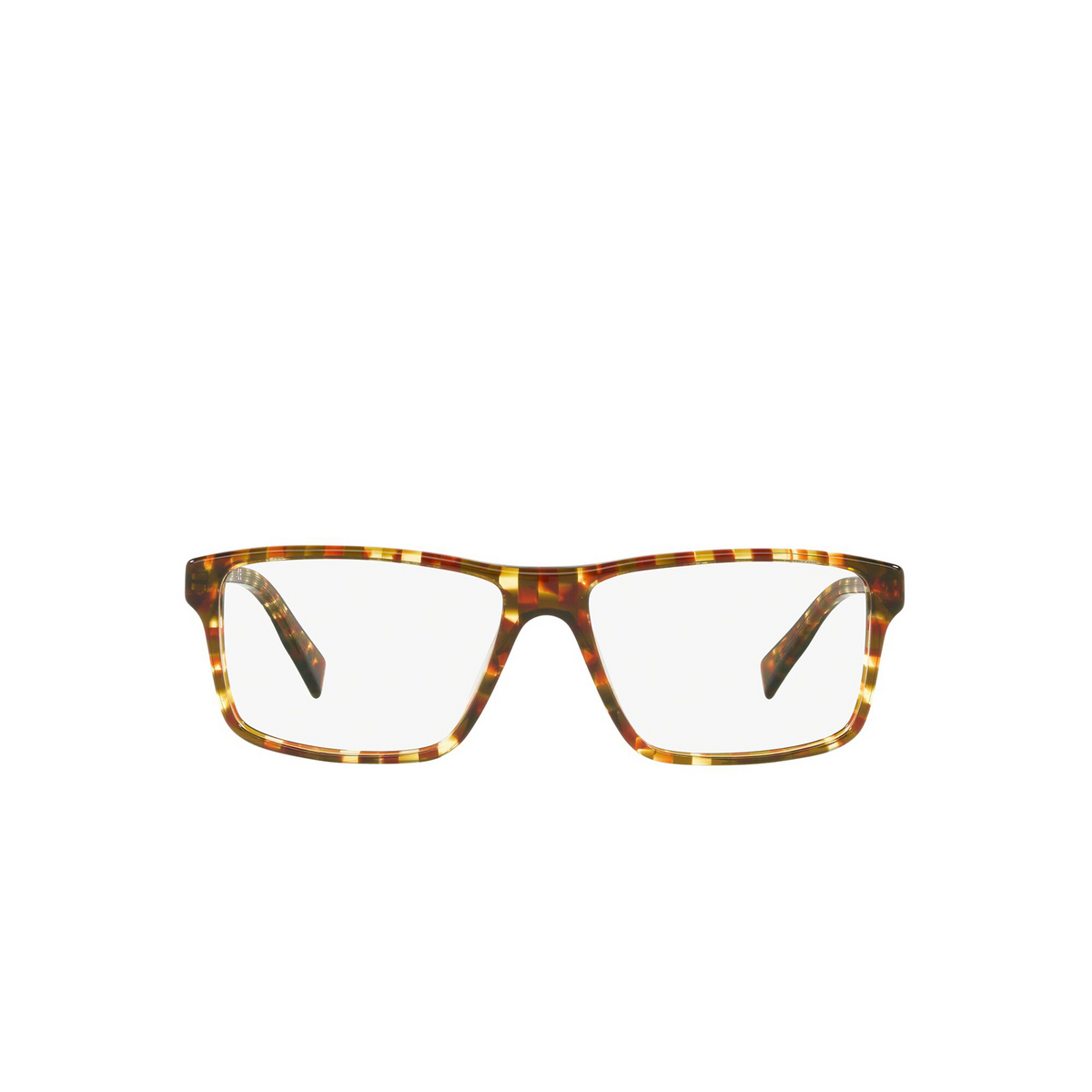 Alain Mikli® Rectangle Eyeglasses: A03065 color Tortoise Olive Damier 003 - front view.
