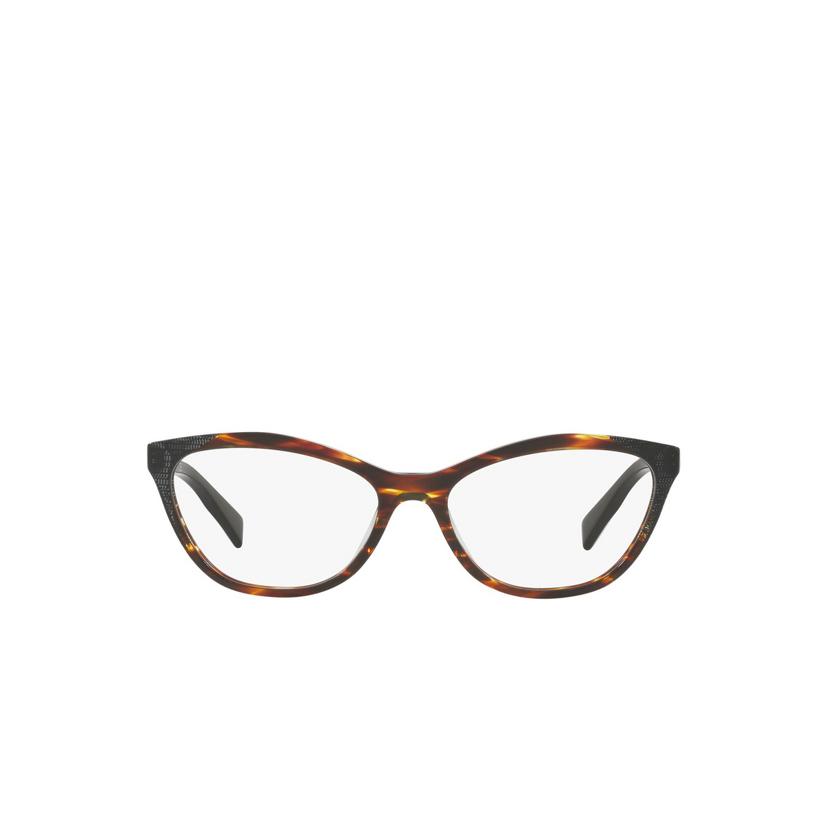 Alain Mikli® Cat-eye Eyeglasses: A03067 color Pointille Black Havana 002 - front view.