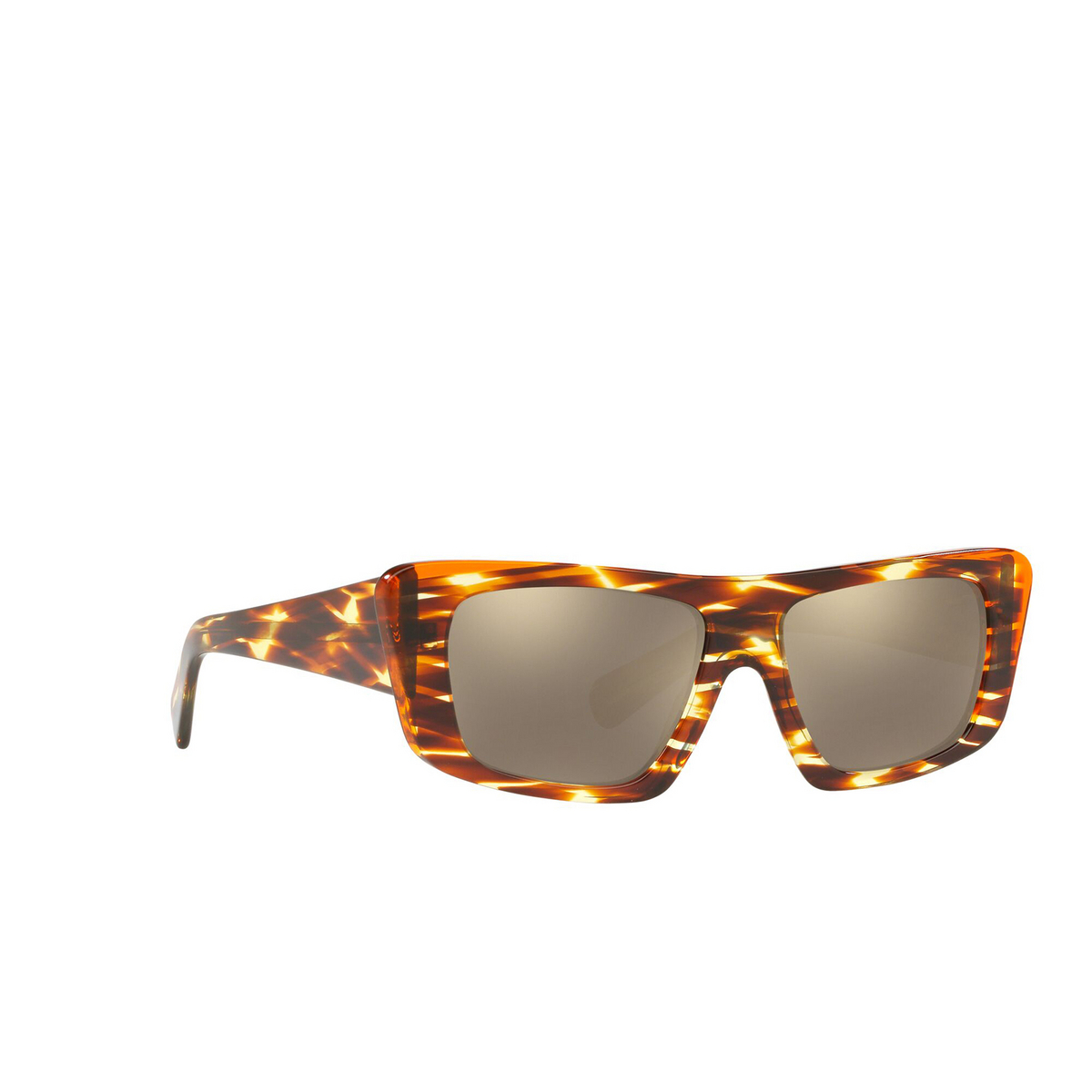 Alain Mikli® Square Sunglasses: A05029 color Havana Crystal / Translucent Orange 005/5A - three-quarters view.