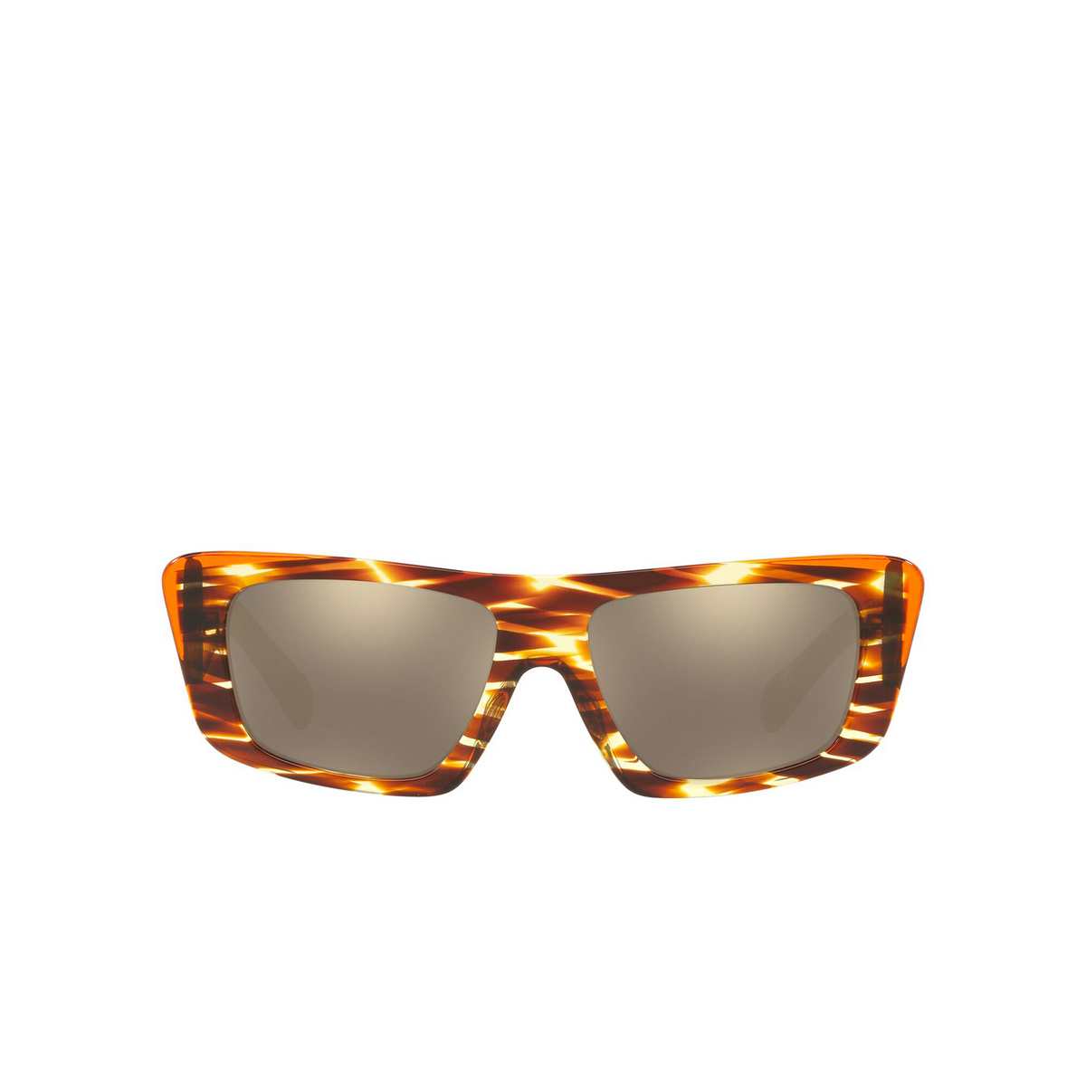 Alain Mikli® Square Sunglasses: A05029 color Havana Crystal / Translucent Orange 005/5A - front view.