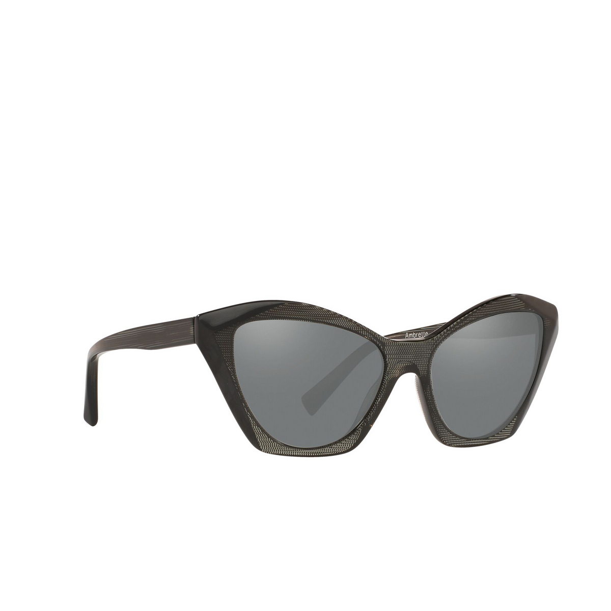 Alain Mikli® Irregular Sunglasses: Ambrette A05056 color Pointille Black / Noir Mikli 001/6G - three-quarters view.